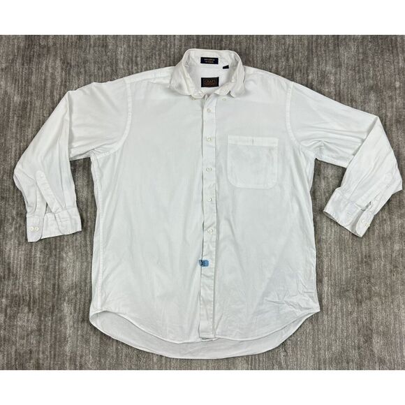 Vintage Ralph Lauren Shirt‎ 17 32/33 White Chaps Pocket Crest Longsleeve Casual - Picture 1 of 11